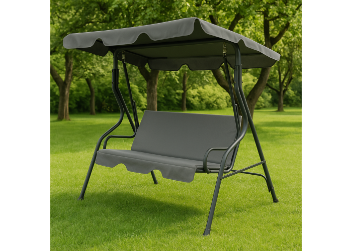 Гойдалка з подушками на 3 особи LEOBRO Relax Grey