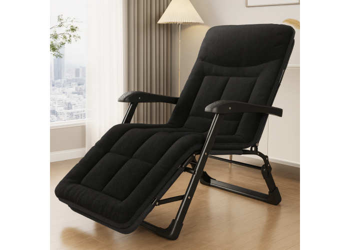 Розкладне крісло ліжко з вбудованим матрацом LEOBRO Black (LB-FCB-G3-BLK)