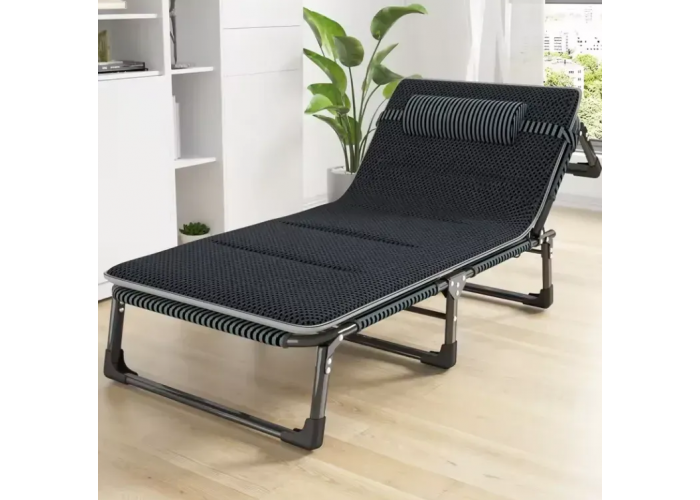 Розкладне ліжко (розкладачка) з Mesh-матрацом і подушкою LEOBRO Striped (LB-FB-A2-STR)