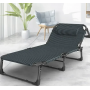 Розкладне ліжко (розкладачка) з Mesh-матрацом і подушкою LEOBRO Striped (LB-FB-A2-STR)