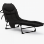 Розкладне ліжко (розкладачка) з вбудованим матрацом LEOBRO Black (LB-FB-M1-BLK)