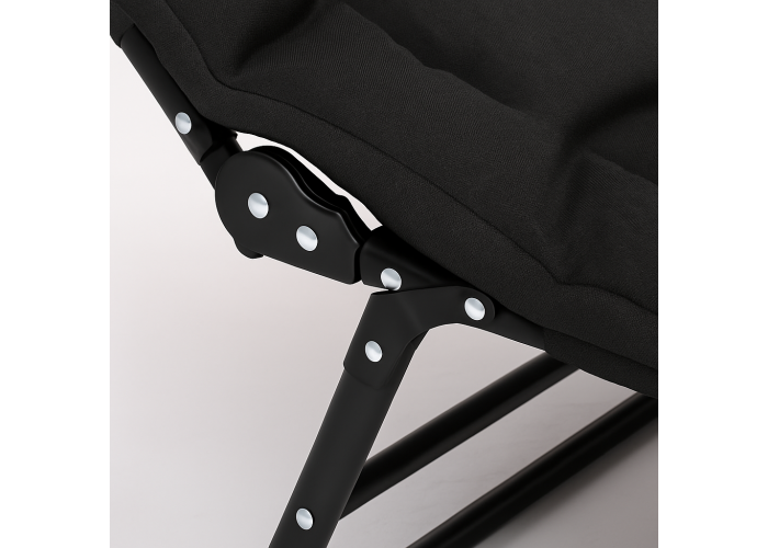 Розкладне ліжко (розкладачка) з вбудованим матрацом LEOBRO Black (LB-FB-M1-BLK)