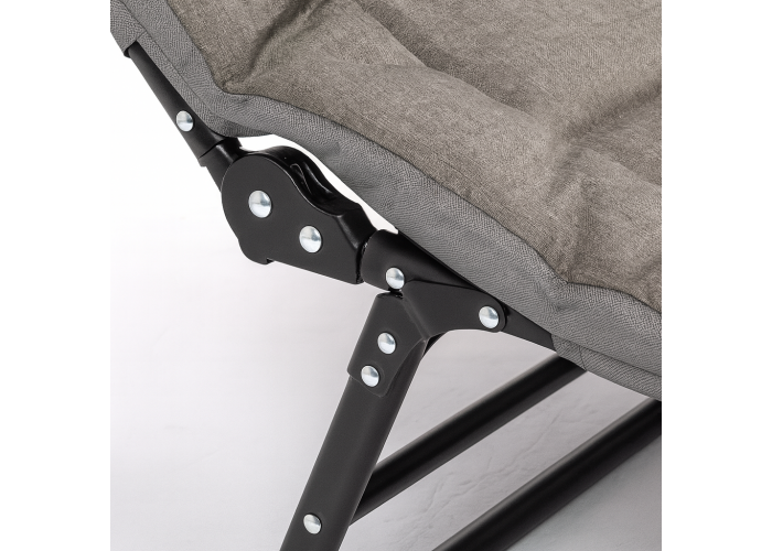 Розкладне ліжко (розкладачка) з вбудованим матрацом LEOBRO Grey (LB-FB-M1-GRY)