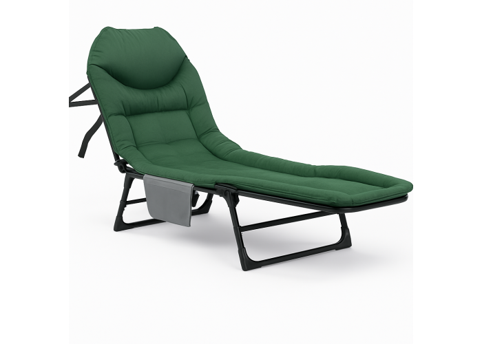 Розкладне ліжко (розкладачка) з вбудованим матрацом LEOBRO Green (LB-FB-M1-GRN)