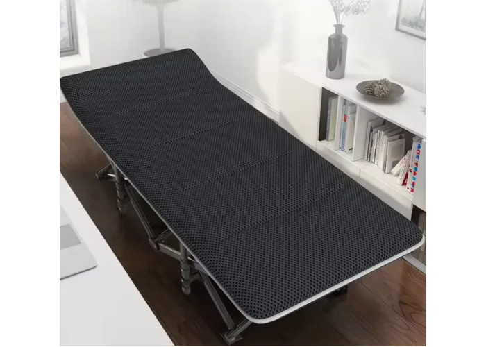 Туристична похідна розкладачка з Mesh-матрацом LEOBRO Black (LB-CC-L1-BLK)