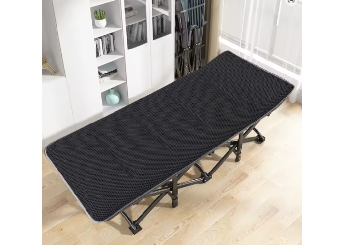 Туристична похідна розкладачка з Mesh-матрацом LEOBRO Black (LB-CC-L1-BLK)