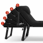 Розкладне ліжко (розкладачка) з вбудованим матрацом LEOBRO Black (LB-FB-S1-BLK)