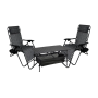 Комплект із 2 шезлонгів і столу 95х55х50 см Zero Gravity LEOBRO (LB-ZGC-F1-DGR-FT-A2)