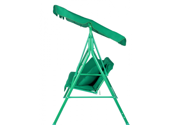 Гойдалки тримісні садові FUNFIT Relax Green з навісом для дому