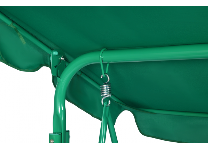 Гойдалки тримісні садові FUNFIT Relax Green з навісом для дому