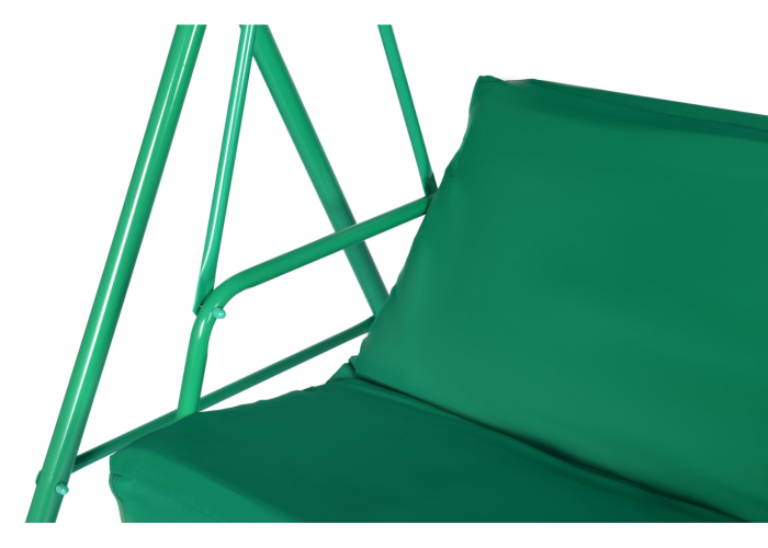 Гойдалки тримісні садові FUNFIT Relax Green з навісом для дому