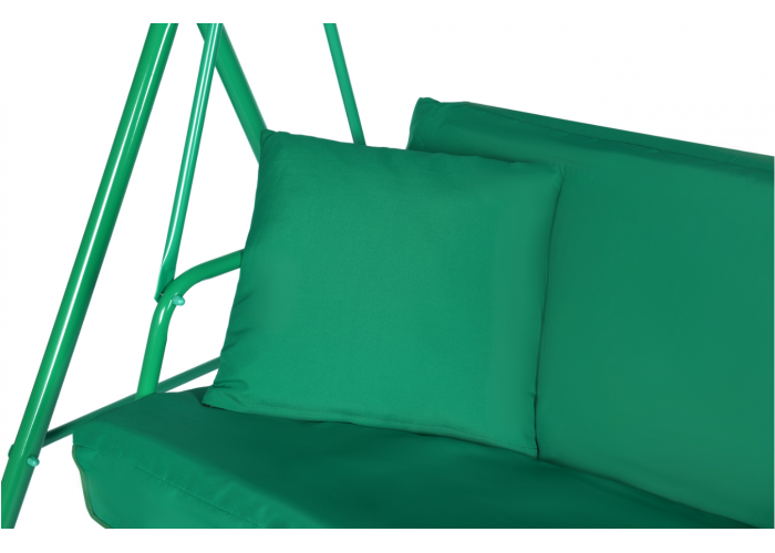 Гойдалки тримісні садові FUNFIT Relax Green з навісом для дому