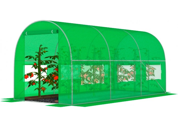 Садова теплиця з вікнами FunFit Garden 7m2 = 350*200*200 (Зелена)