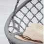 Садова гойдалка гніздо плетена підвісна FUN FIT Сіра кругла для дітей 110 см