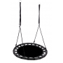 Садова гойдалка гніздо підвісна FUN FIT Чорна кругла для дітей 100 см