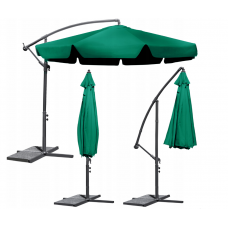 Складна садова парасолька з боковим подовжувачем Plonos Зелена (4232)