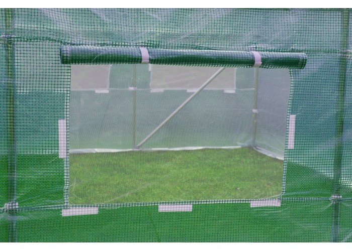 Садова теплиця з вікнами FunFit Garden 9m2 = 450*200*200 (Зелена)