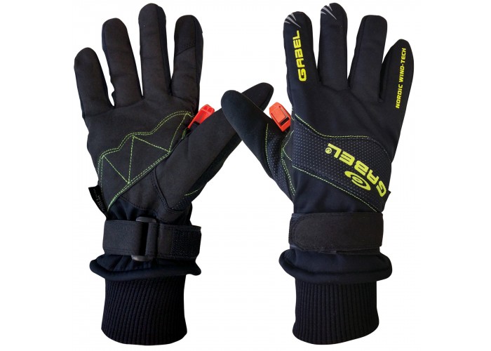 Рукавиці для скандинавської ходьби Gabel Wind Tech N.C.S. Black/Green M (8015012100008)