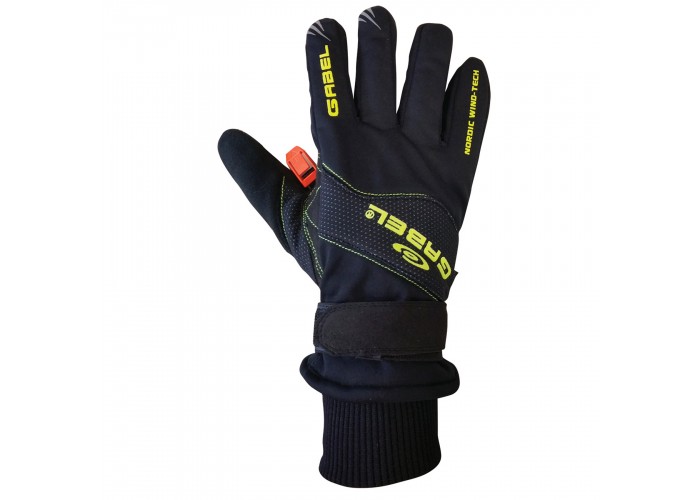 Рукавиці для скандинавської ходьби Gabel Wind Tech N.C.S. Black/Green M (8015012100008)