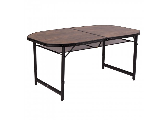 Стіл Bo-Camp Woodbine Oval 150x80 cm Black/Wood look (1404230)