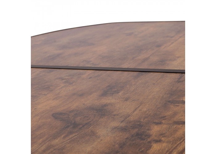 Стіл Bo-Camp Woodbine Oval 150x80 cm Black/Wood look (1404230)