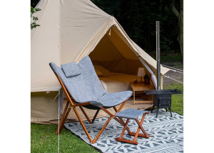 Крісло розкладне Bo-Camp Bloomsbury L Grey (1200370)