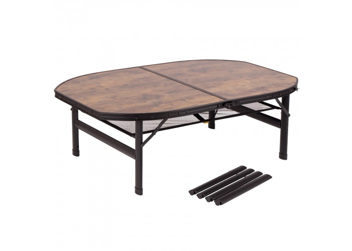 Стіл Bo-Camp Melrose Oval 120x80 cm Black/Wood look (1404220)