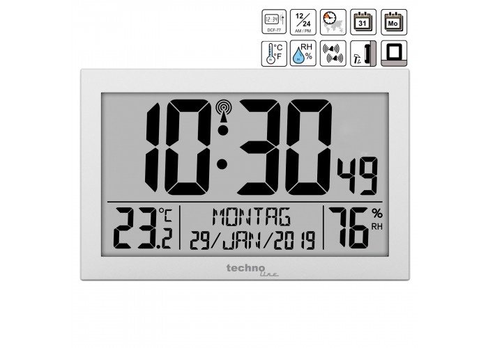 Годинник настінний Technoline WS8016 Silver (WS8016)