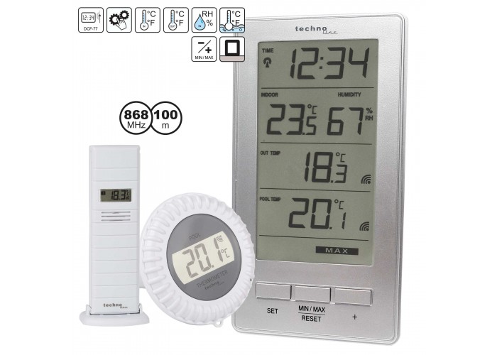 Термогігрометр Technoline WS9069 IT Silver (WS9069)