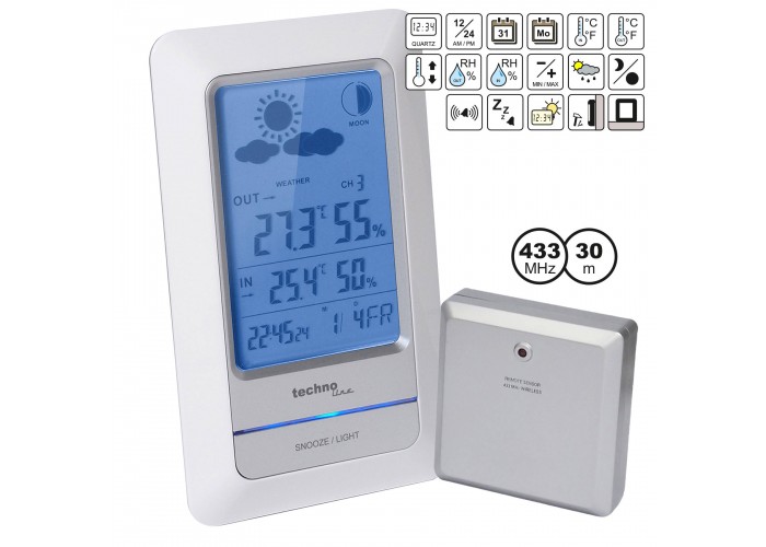 Метеостанція Technoline WS6740 White/Silver (WS6740)