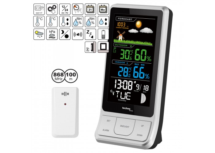 Метеостанція Technoline WS6441 Black/Silver (WS6441)