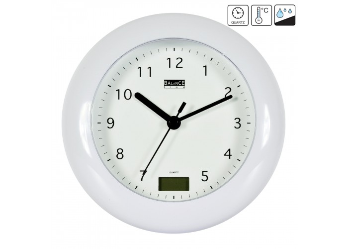 Годинник настінний Technoline 506271 Bathroom Clock White (506271)