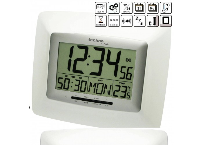 Годинник настінний Technoline WS8100 White/Silver (WS8100)