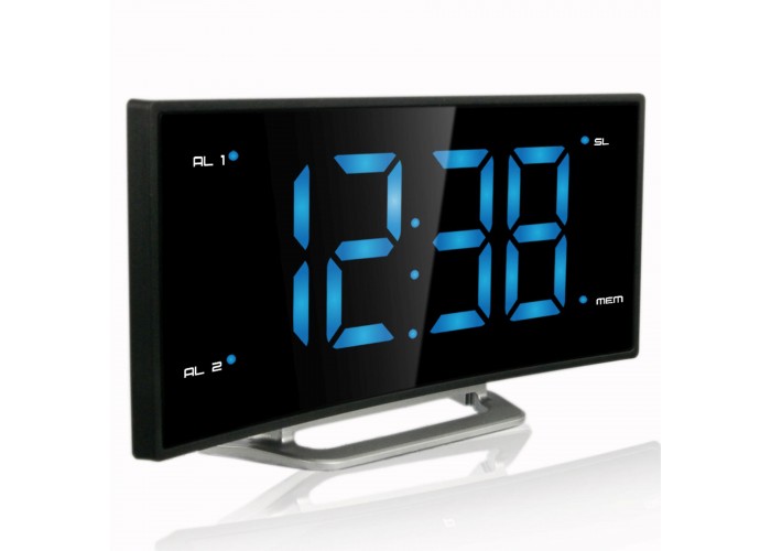 Годинник настільний з радіо Technoline WT460 Blue LED Black/Silver (WT460 blaue LED)