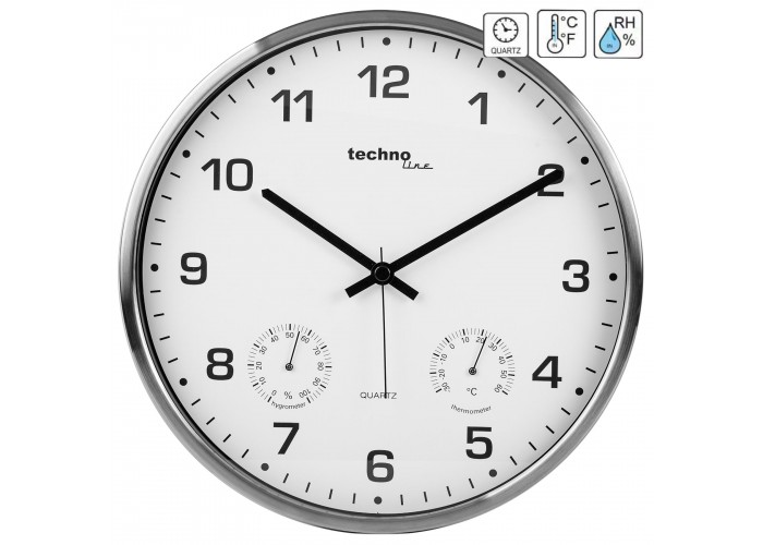 Годинник настінний Technoline WT7980 White/Silver (WT7980)