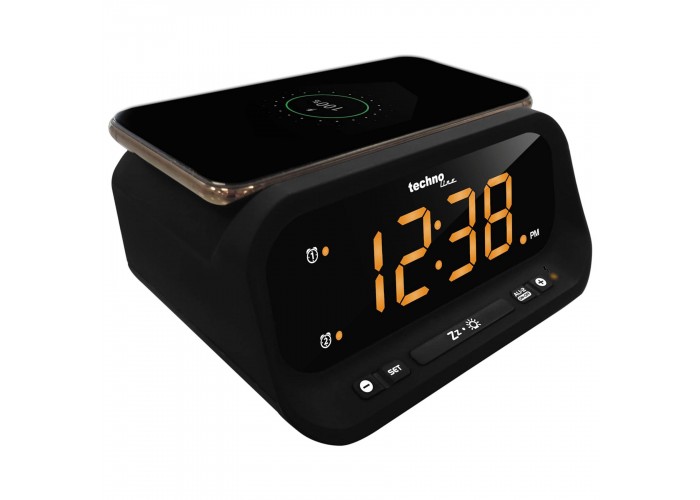 Годинник настільний Technoline WT477 Wireless Mobile Charging Black (WT477)