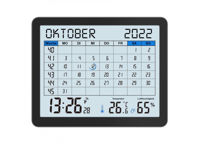 Годинник-календар настільний Technoline WT2600 Black (WT2600)