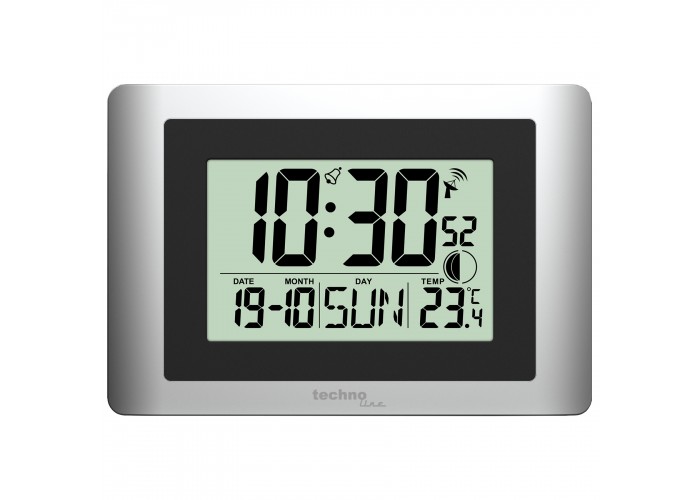 Годинник настінний Technoline WS8028 Silver/Black (WS8028)