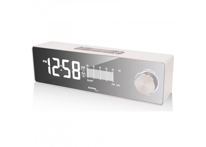 Годинник настільний з радіо Technoline WT483 White/Silver (WT483)