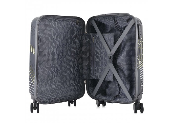 Валіза Semi Line 20" (S) Black Pattern (T5651-1)