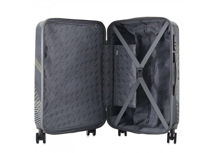 Валіза Semi Line 24" (M) Black Pattern (T5651-2)