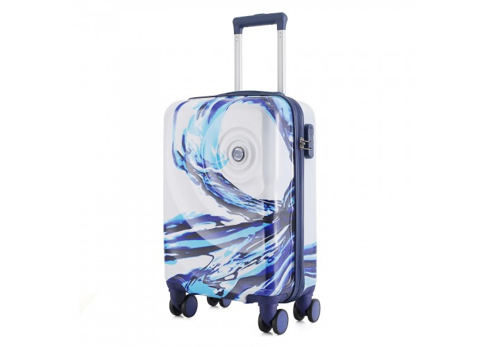 Валіза Semi Line 20" (S) White/Blue Print (T5653-1)