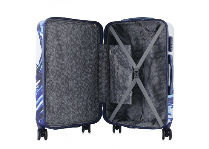 Валіза Semi Line 24" (M) White/Blue Print (T5653-2)