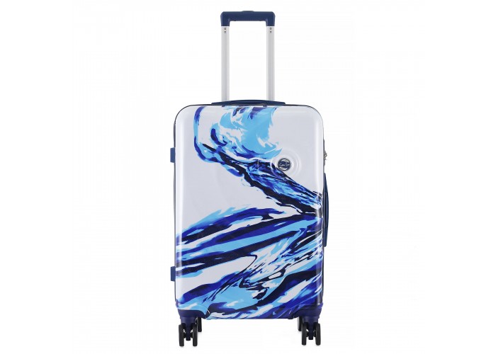 Валіза Semi Line 24" (M) White/Blue Print (T5653-2)