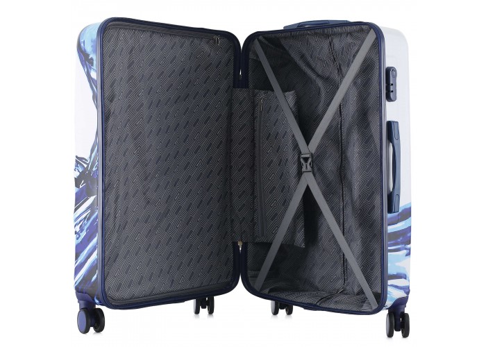 Валіза Semi Line 28" (L) White/Blue Print (T5653-3)