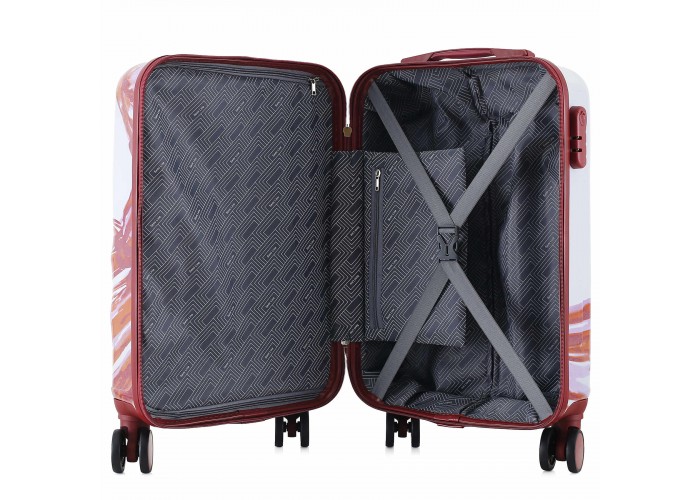 Валіза Semi Line 20" (S) White/Red Print (T5654-1)