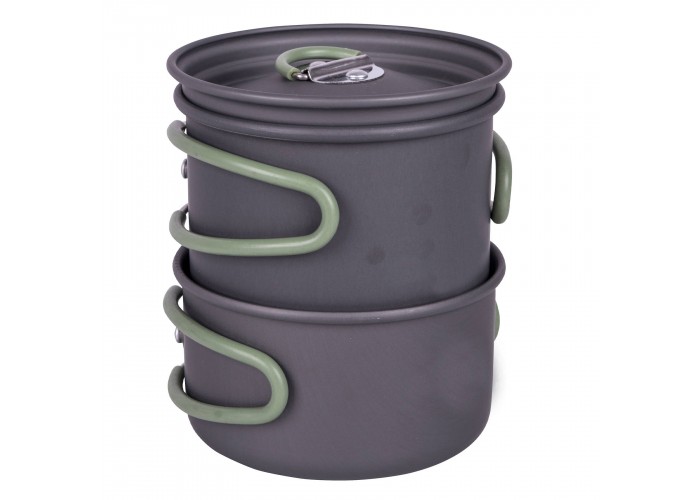 Набір посуду Bo-Camp Explorer 2 Pieces Hard Anodized Anthracite / Green (2200240)