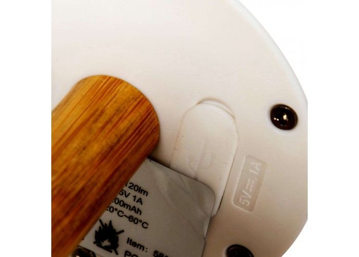 Ліхтар кемпінговий Bo-Camp Cambridge Rechargeable 200 Lumen Bamboo/White (5818792)