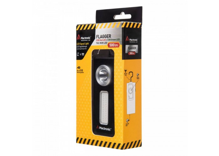 Ліхтар професійний Mactronic Flagger (500 Lm) Cool White/Red/Green USB Rechargeable (PHH0072)