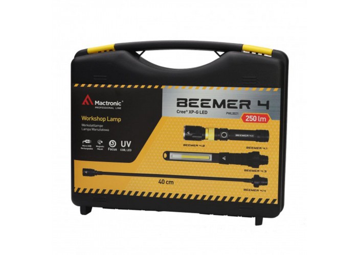 Ліхтар професійний Mactronic Beemer 4 (350 Lm + UV 390 nm) Ultraviolet Focus USB Recharg (PWL0021)
